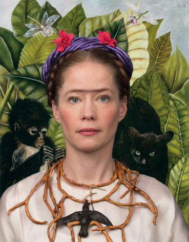 E2 - KLEINVELD &amp;amp; JULIEN, Ode to Frida Kahlo&#039;s Self-Portrait with Thorn Necklace and Hummingbird, 2018