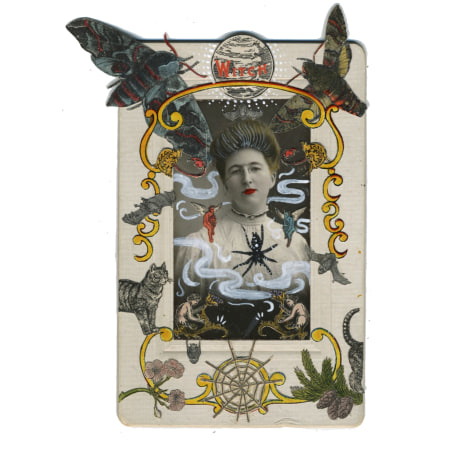 MICHAEL PAJON Hair Rinsed in Quicksilver, Lips Lined with Incantation