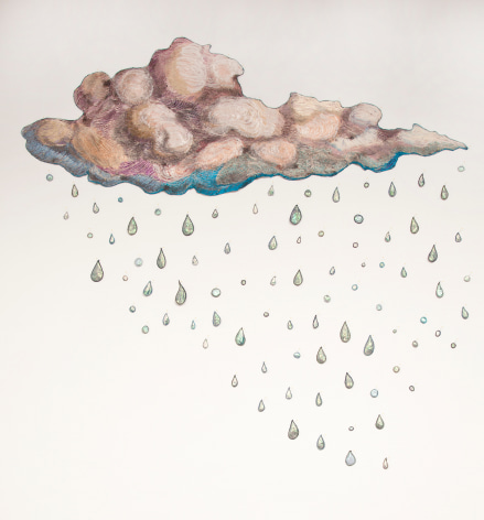 GINA PHILLIPS Memory Cloud with raindrops, 2016