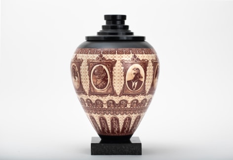 PETER OLSON, Defaced graveyard portraits, 2020