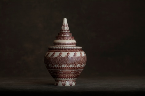 PETER OLSON, Jar with Upright Skeletons, 2019