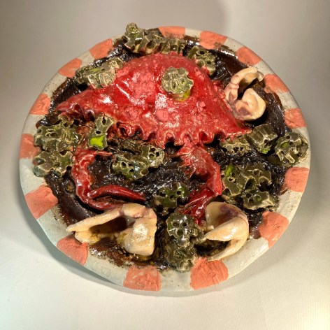 JENNY DAY, Crab Stripe Plate, 2025