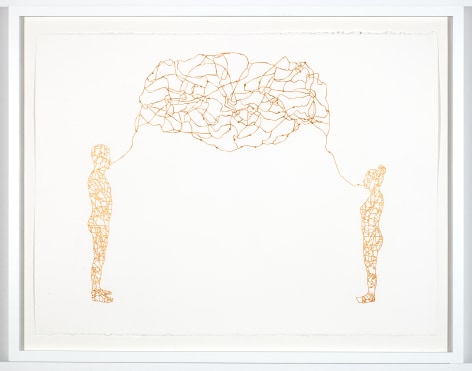 NIKKI ROSATO If I Paint Us (in gold) VI, 2017