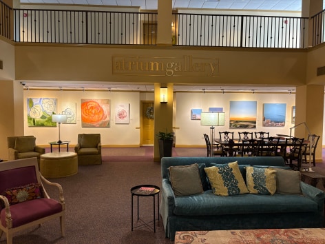 Installation view of&nbsp;Be-Causeway&nbsp;at The Christwood Atrium Gallery