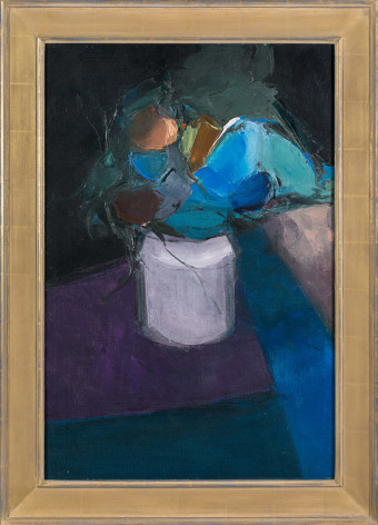 Donald Hamilton Fraser, Table with Blue Flowers , 1957
