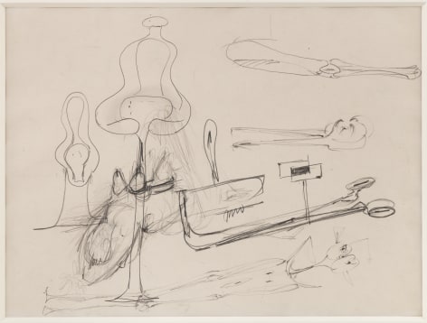 Untitled Abstractions (Double sided drawings), 1946