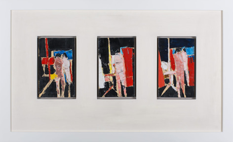 Peter Kinley, Three Studies for Figures with Mirror and Easel, 1960