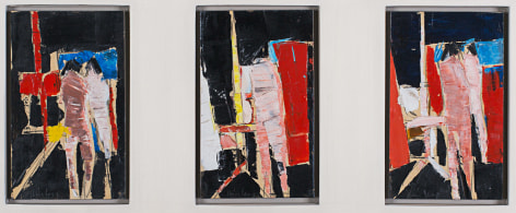 Three Studies for Figures with Mirror and Easel, 1960
