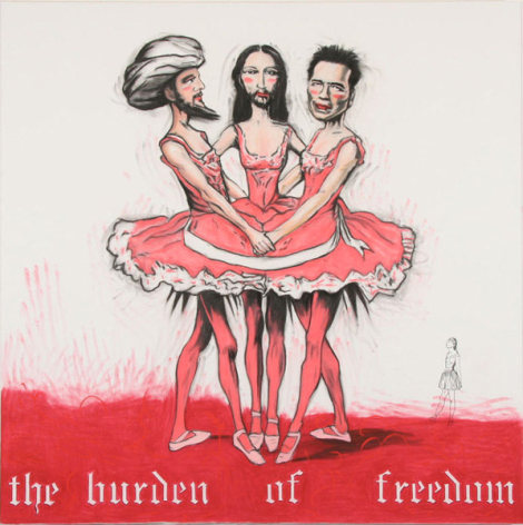 Enrique Chagoya, 'Untitled (The Burden of Freedom)' 2006