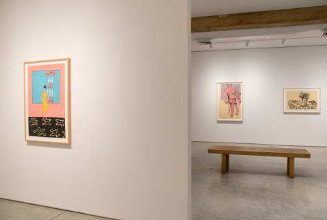 Installation View, Joan Brown, Drawn from Life: Works on Paper, 1970-1976, George Adams Gallery, New York, 2020.