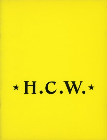 Catalog cover, 'H.C.W.: Recent Sculpture by H.C. Westermann,' Allan Frumkin Gallery, 1963.