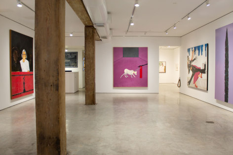 Installation view, Joan Brown, George Adams Gallery, New York, 2017