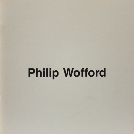 Catalog cover, 'Philip Wofford: New Paintings,' Frumkin/Adams Gallery, 1988