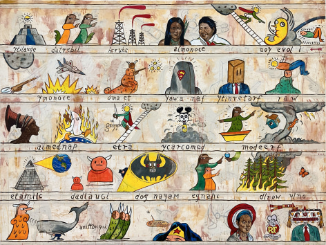 Enrique Chagoya, 'The New Codex Ytrebil,' 2023.