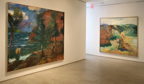 Installation view, Elmer Bischoff, Figurative Paintings, George Adams Gallery, New York, 2015.