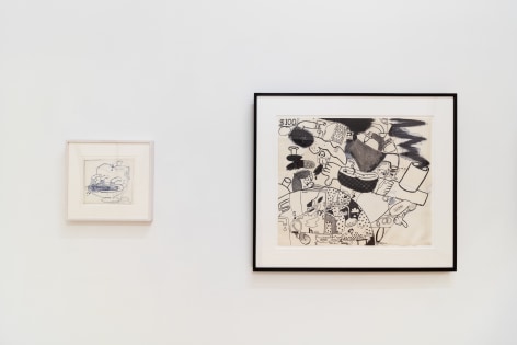 Installation view of Peter Saul,&nbsp;Selected Works on Paper from the 1960s,&nbsp;George Adams Gallery, New York, NY, 2023.