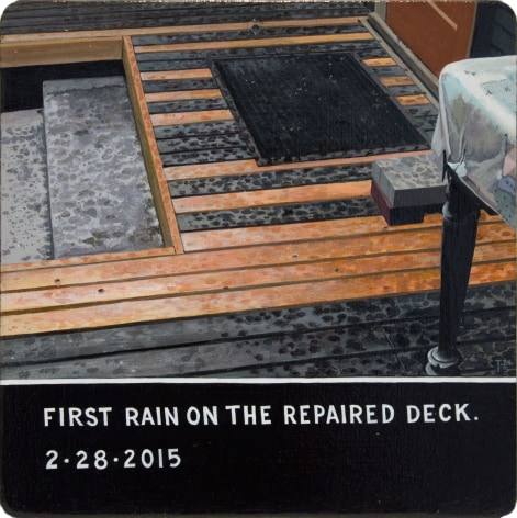 First Rain on the Repaired Deck 2015