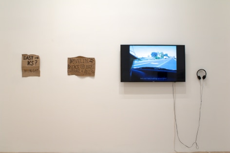 Installation view, Doug Biggert,&nbsp;Hitchhikers and a Sandal Shop, George Adams Gallery, New York, 2022