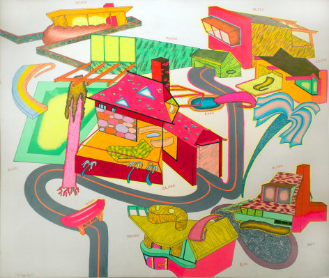 Peter Saul  Suburban Houses #1, 1969