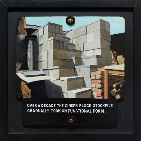 Tony May, Over A Decade the Cinder Block Stockpile Gradually Took On Functional Form, 2010