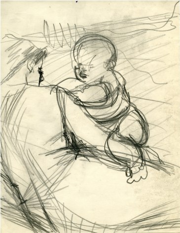 Untitled (Study for On The Grass) c. 1954