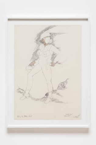 Robert Colescott  Girl of the Golden West - Sketch for Colorado  1980