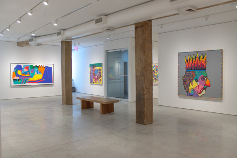 Installation View, Luis Cruz Azaceta, Personal Velocity: 40 Years of Painting, George Adams Gallery, New York, 2020.