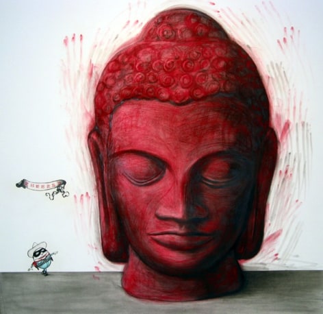 Enrique Chagoya, Untitled (Humpty Dumpty &amp;amp; Buddha)