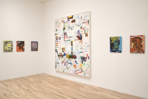 Installation view, Elmer Bischoff/Tom Burckhardt:&nbsp;A Dialogue,&nbsp;George Adams Gallery, New York, 2022