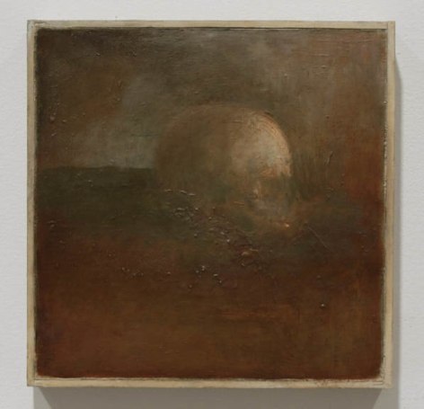 Skull in Landscape, 2011-2012, Oil on Panel
