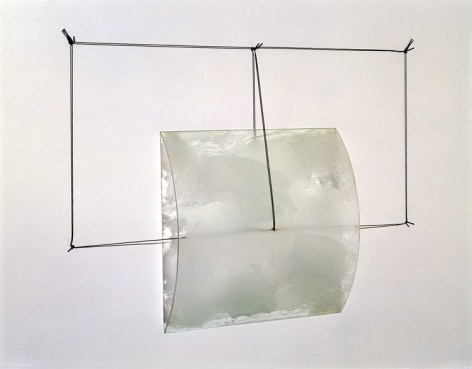 Steel and glass sculpture