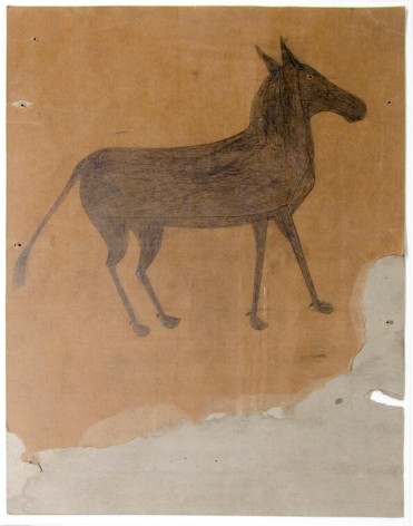 Startled Young Mule, c. 1939-1942, Pencil and Crayon on Paper on Cardboard