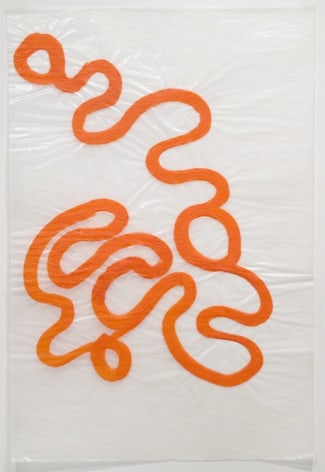 Abstract orange in on paper