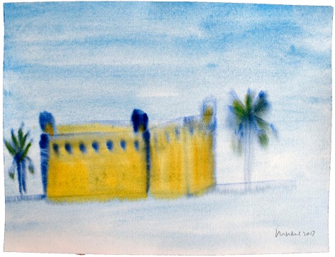 Fort Matanzas I, 2017, Watercolor on paper