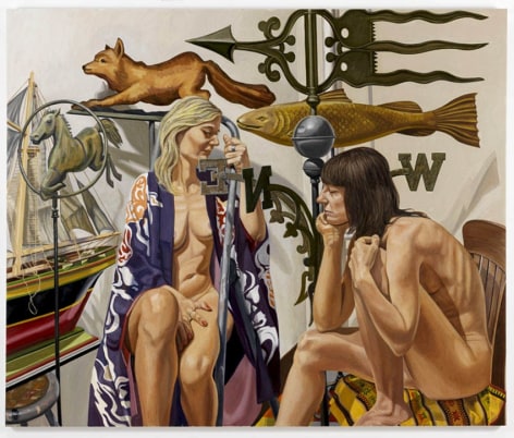 Two Models with Weathervane, Fox, Fish, Horse and Boat, 2008