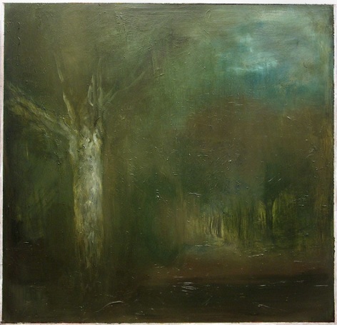 Old Birch, 2000, Oil on panel