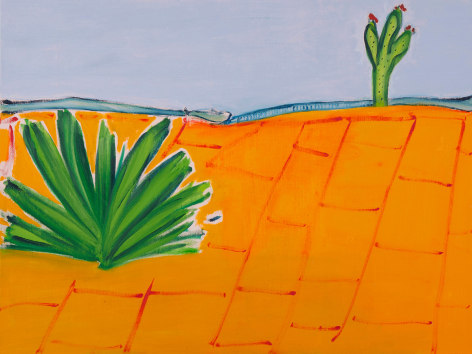 Clivia and Cactus, 2021, Oil on Linen