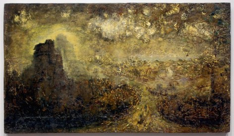 River Landscape, 1990-2012, Oil on Panel