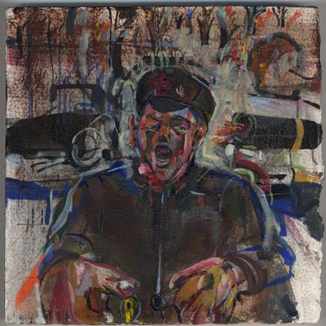 Soldier Boy, 2012, Mixed Media on Paper Mounted on Canvas