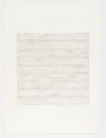 Gray rectangle with horizontal lines on white paper
