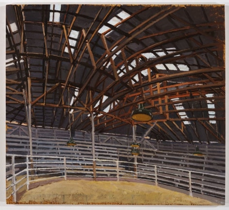 BULL BARN INTERIOR, MARFA, TX, 2007, Oil on canvas