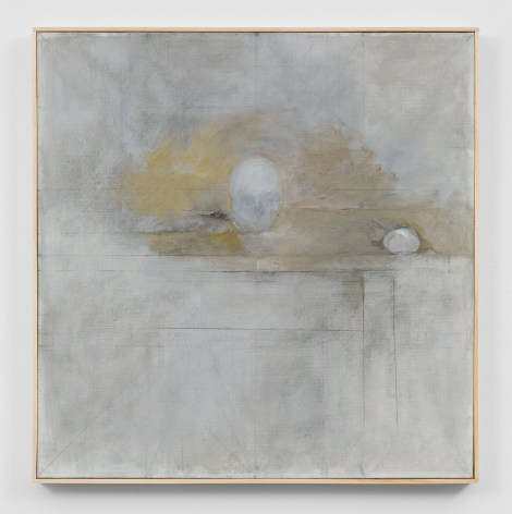 Untitled (skull), ND c 2014, Oil, graphite, gesso on canvas