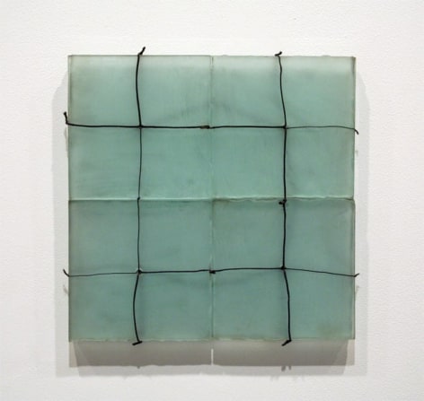 MESH, 1971, Etched glass and steel cable
