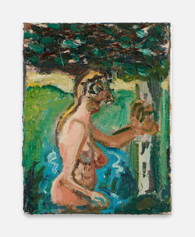 Dan Schein  Naked Tree Appreciation, 2022  Oil on canvas  46 x 35.5 cm / 18 x 14 in