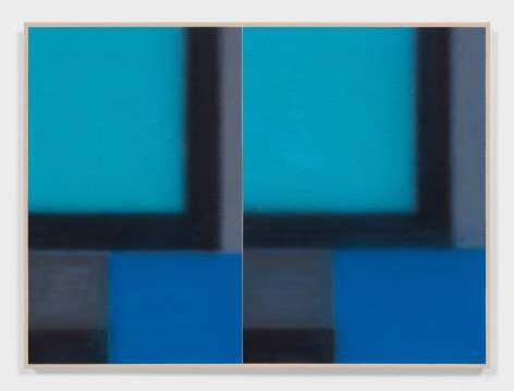 Russell Tyler  Blue Repeat, 2022  Acrylic on canvas  91.5 x 122 cm / 36 x 48 in