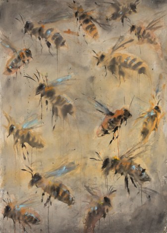 Andrej D&uacute;bravsk&yacute;  More bees more honey, 2023  Acrylic on canvas  155 x 115 cm | 61 x 45 1/3 in