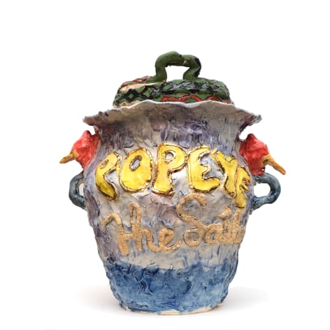 Emily Yong Beck  Popeye The Sailor, 2022  Stoneware and glaze  34 x 38 x 30.5 cm / 13 1/2 x 15 x 12 in