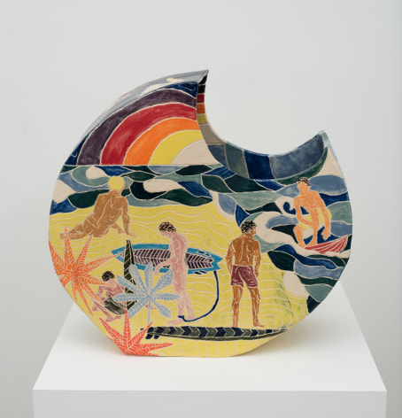 Krzysztof Strzelecki  Beach Boys, 2022  Glazed ceramic  39.4 x 41.3 x 17 cm | 15 1/2 x 16 1/4 x 6 3/4in