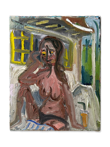 Dan Schein  Headaches and Regret, 2023  Oil on canvas  45.5 x 35.5 cm | 18 x 14 in