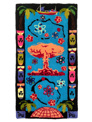 Johannah Herr  American War Rug XVI (Marshall Islands, 1946-58), 2022  Tufted rug using acrylic and wool yarn  160 x 84 cm / 63 x 33 in